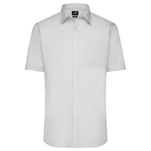 James & Nicholson Pánská košile s krátkým rukávem JN680 - Světle šedá | L