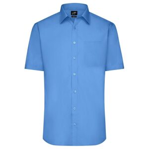 James & Nicholson Pánská košile s krátkým rukávem JN680 - Aqua | XXL