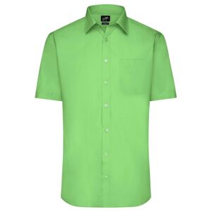 James & Nicholson Pánská košile s krátkým rukávem JN680 - Limetkově zelená | XXL