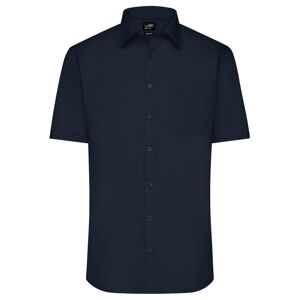 James & Nicholson Pánská košile s krátkým rukávem JN680 - Tmavě modrá | XXXL