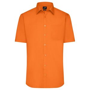 James & Nicholson Pánská košile s krátkým rukávem JN680 - Oranžová | XXL