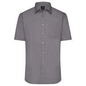 James & Nicholson Pánská košile s krátkým rukávem JN680 - Ocelová | L