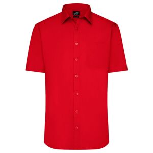 James & Nicholson Pánská košile s krátkým rukávem JN680 - Tomato | XXXL