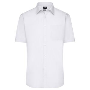 James & Nicholson Pánská košile s krátkým rukávem JN680 - Bílá | XXXL