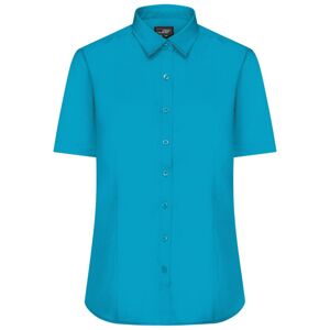 James & Nicholson Dámská košile s krátkým rukávem JN679 - Tyrkysová | XL