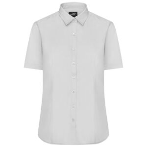 James & Nicholson Dámská košile s krátkým rukávem JN679 - Světle šedá | XS