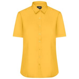 James & Nicholson Dámská košile s krátkým rukávem JN679 - Žlutá | M