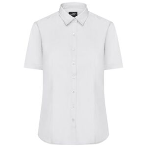 James & Nicholson Dámská košile s krátkým rukávem JN679 - Bílá | XXL