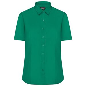 James & Nicholson Dámská košile s krátkým rukávem JN679 - Irská zelená | XXXL