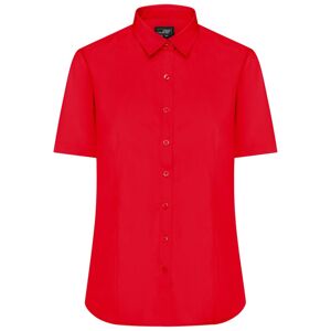 James & Nicholson Dámská košile s krátkým rukávem JN679 - Tomato | L