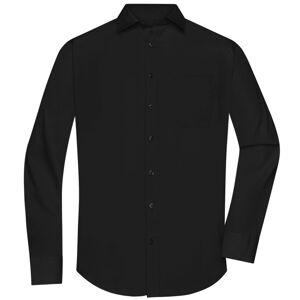 James & Nicholson Pánská košile s dlouhým rukávem JN678 - Černá | XXL