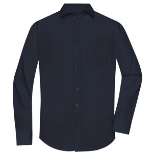 James & Nicholson Pánská košile s dlouhým rukávem JN678 - Tmavě modrá | XXXXL