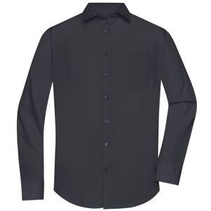 James & Nicholson Pánská košile s dlouhým rukávem JN678 - Tmavě šedá | S