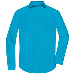 James & Nicholson Pánská košile s dlouhým rukávem JN678 - Tyrkysová | M