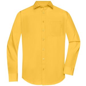 James & Nicholson Pánská košile s dlouhým rukávem JN678 - Žlutá | XXXXL
