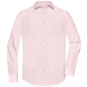 James & Nicholson Pánská košile s dlouhým rukávem JN678 - Světle růžová | XXL
