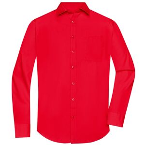 James & Nicholson Pánská košile s dlouhým rukávem JN678 - Tomato | M