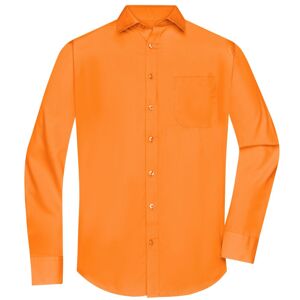 James & Nicholson Pánská košile s dlouhým rukávem JN678 - Oranžová | XXL