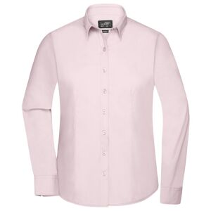 James & Nicholson Dámská košile s dlouhým rukávem JN677 - Světle růžová | XL