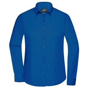 James & Nicholson Dámská košile s dlouhým rukávem JN677 - Královská modrá | M