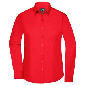 James & Nicholson Dámská košile s dlouhým rukávem JN677 - Tomato | XL
