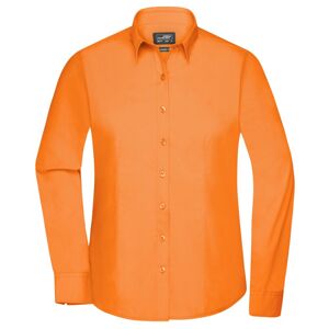 James & Nicholson Dámská košile s dlouhým rukávem JN677 - Oranžová | M