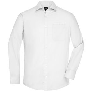 James & Nicholson Pánská košile s dlouhým rukávem JN682 - Bílá | XXXL