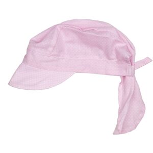 Chráněné dílny AVE Strážnice Dětský šátek na hlavu s kšiltem - Světle růžová / bílá | 52