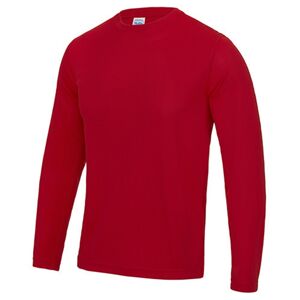 Just Cool Pánské sportovní tričko s dlouhým rukávem Cool T - Ohnivě červená | M