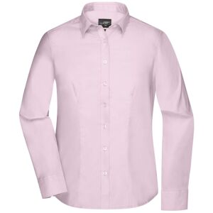 James & Nicholson Dámská košile s dlouhým rukávem JN681 - Světle růžová | XS
