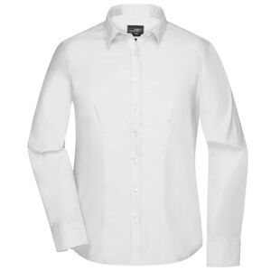 James & Nicholson Dámská košile s dlouhým rukávem JN681 - Bílá | L