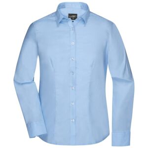 James & Nicholson Dámská košile s dlouhým rukávem JN681 - Světle modrá | XXL
