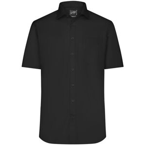 James & Nicholson Pánská košile s krátkým rukávem JN684 - Černá | XL