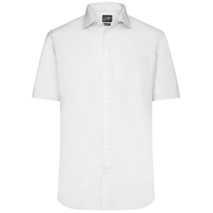 James & Nicholson Pánská košile s krátkým rukávem JN684 - Bílá | XXL