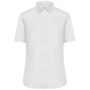 James & Nicholson Dámská košile s krátkým rukávem JN683 - Bílá | S