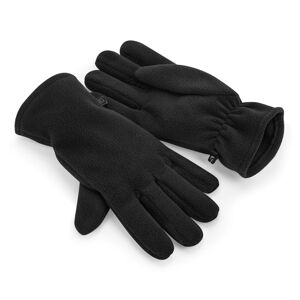 Beechfield Fleecové rukavice z recyklovaného polyesteru - Černá | L/XL