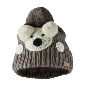 Bontis Dětská zimní čepice s háčkovaným medvídkem - Kašmírová | uni dětská