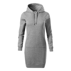 MALFINI Dámské šaty Snap - Tmavě šedý melír | L