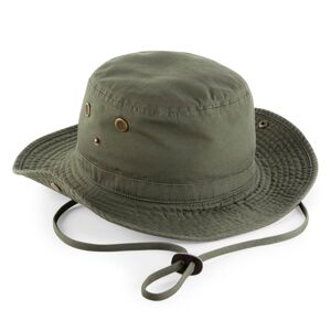 Beechfield Bavlněný klobouk Outback - Olivová