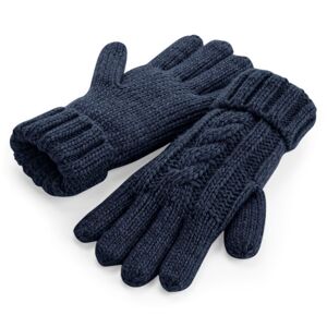 Beechfield Elegantní pletené melange rukavice - Námořní modrá | L/XL