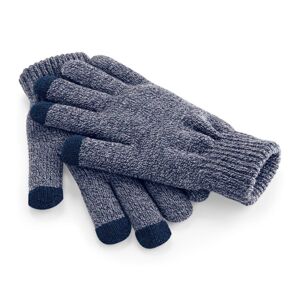 Beechfield Pletené rukavice TouchScreen Smart - Tmavě modrý melír | S/M