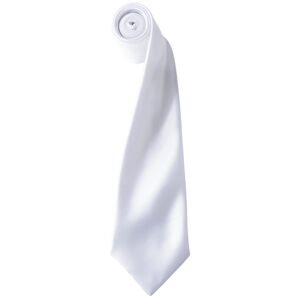 Premier Workwear Saténová kravata - Bílá