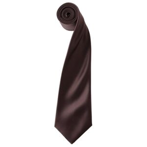 Premier Workwear Saténová kravata - Hnědá