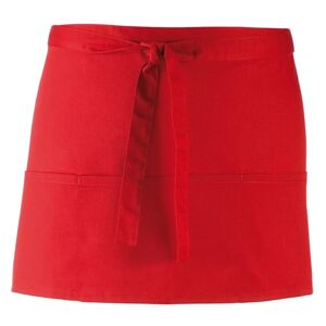 Premier Workwear Krátká číšnická zástěra s kapsami - Červená
