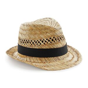 Beechfield Slaměný klobouk Summer Trilby - Natural | L/XL