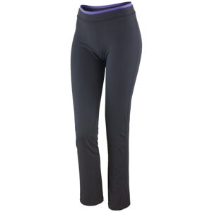 SPIRO Dámské fitness kalhoty - Černá / levandulová | XL