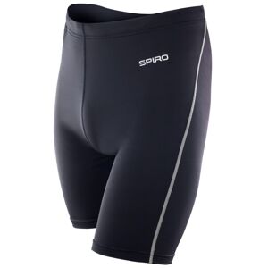 SPIRO Pánské sportovní šortky BodyFit - Černá | XL/XXL