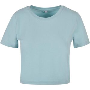 Build Your Brand Dámské crop top tričko s krátkým rukávem - Ocean | XXL