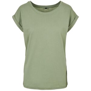 Build Your Brand Volné dámské tričko s ohrnutými rukávy - Jemně šalvějová | XXXL