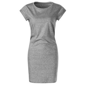 MALFINI Dámské šaty Freedom - Tmavě šedý melír | L